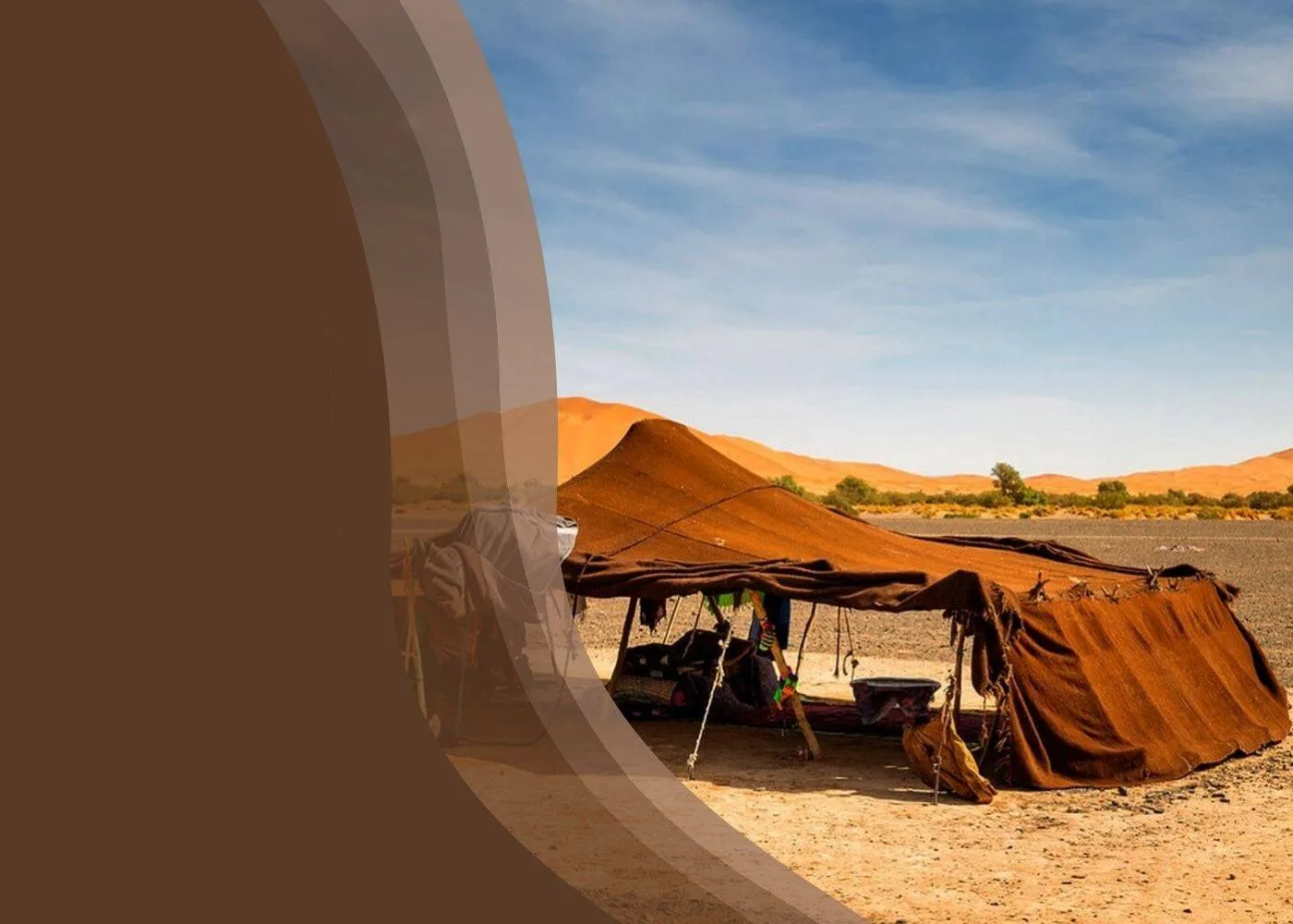 Jaima bereber en el desierto de Merzouga, Marruecos
